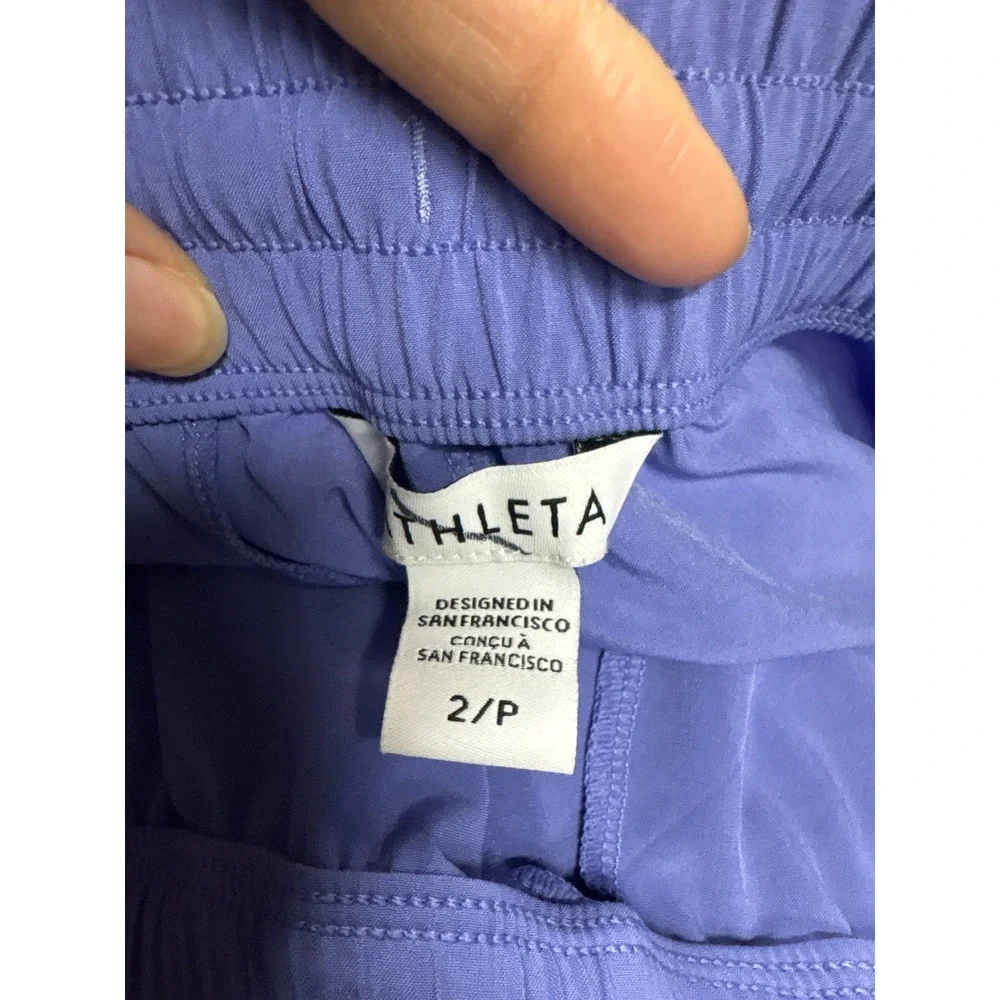 Athleta Arrival Straight Leg Ankle Pants Dark Adonis Blue size 2p #586940 | NWOT
